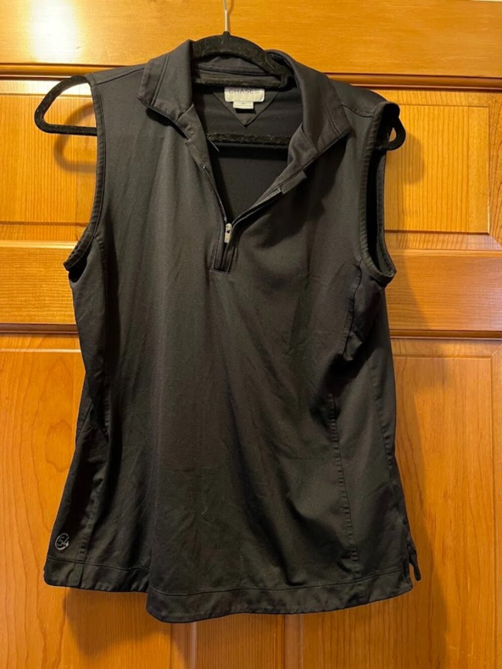 Chase 54 Women's Sleeveless Black Polo